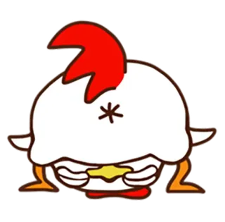 😐 Huhn, Vogel, Tier, süß, lustig telegram sticker