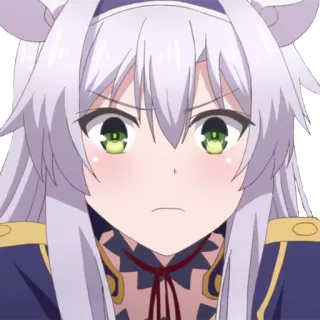 😣 Anime, Manga, Personaggio, Ritratto, Ragazza, Corna telegram sticker