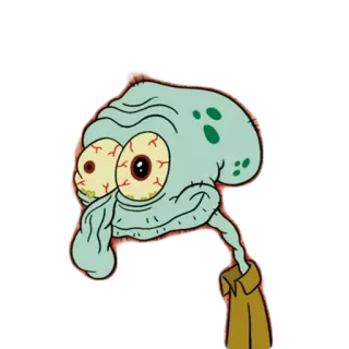 😕 Squidward SpongeBob SquarePants SpongeBob, Thaddäus, Cartoon, Charakter, Tintenfisch whatsapp sticker