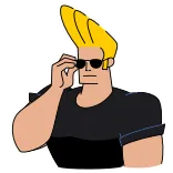 😐 Johnny Bravo Dessin animé, Personnage, Lunettes de soleil, Johnny Bravo whatsapp sticker