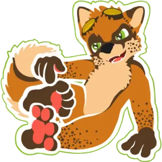 🐾 fuchs, furry, tier, cartoon, sticker, anthropomorph telegram sticker