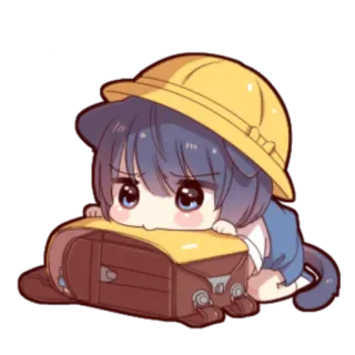 🍓 Anime, Chibi, Kawaii, Fofo, Mochila, Escola telegram sticker