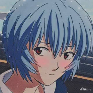 📓 Rei Ayanami Neon Genesis Evangelion Anime, Rei Ayanami, Neon Genesis Evangelion, Manga, Mädchen, Cartoon whatsapp sticker