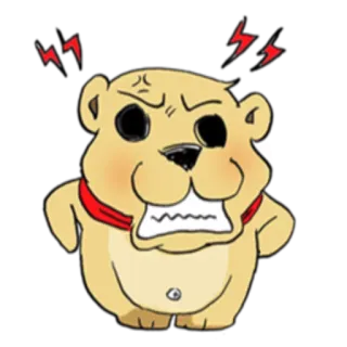 😡 wütend, Bär, Cartoon, süß, Tier, frustriert, Figur telegram sticker