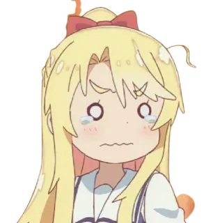 😢 Anime, Dibujos animados, Triste, Llorando, Confundido, Personaje, Pelo rubio telegram sticker