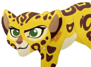 😈 Cheetah animal, guépard, léopard, chat, dessin animé telegram sticker