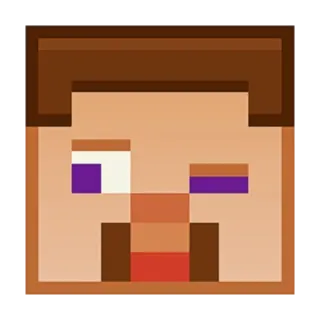 😜 Steve Minecraft minecraft, video game, steve, pixel art telegram sticker