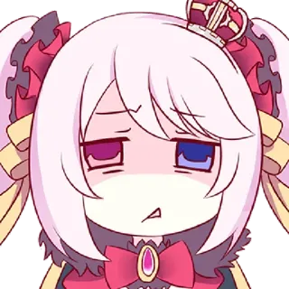 🥀 Anime, Chibi, Korona, Postać, Słodkie, Naklejka telegram sticker