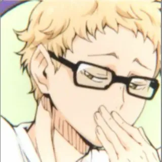🧊 Kei Tsukishima Haikyu!! Anime, Haikyuu, Kei Tsukishima, Cansado, Óculos, Voleibol, Tsukki telegram sticker