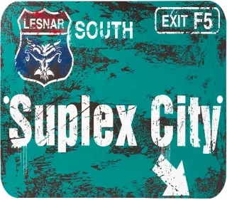 ↘ Suplex City wrestling, suplex, city, brock lesnar, sign, lesnar telegram sticker