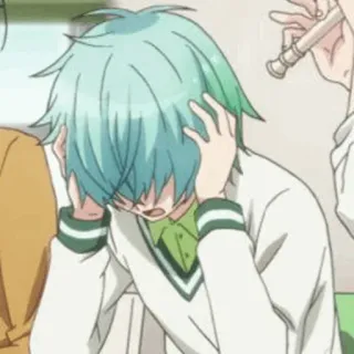 ⏱ anime, character, frustrated, school uniform telegram sticker
