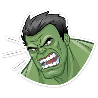 😡 Hulk Hulk, Marvel, super-herói, bravo, verde telegram sticker