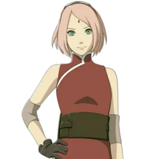 😏 Sakura Naruto anime, sakura, naruto, character, cartoon telegram sticker