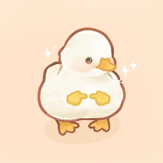 ✨ pato, fofo, animal, pássaro, amarelo, kawaii telegram sticker