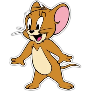 😀 Jerry Tom and Jerry cartoon, mouse, Jerry, animation telegram sticker