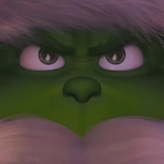👀 Grinch กริ๊นช์, คริสต์มาส, ภาพยนตร์, การ์ตูน, ตลก, ตัวละคร, สีเขียว whatsapp sticker