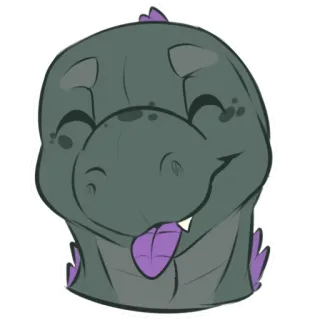 😝 lizard, reptile, cartoon, cute, animal whatsapp sticker