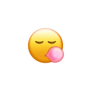 😌 Emoji, Blase, Gesicht, Ruhig, Seifenblase telegram sticker