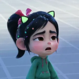 🦋 Vanellope von Schweetz Wreck-It Ralph cartoon, disney, character, vanellope, wreck it ralph, animated whatsapp sticker