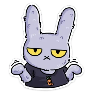🤷‍♂️ 兔子, 兔宝宝, 卡通, 拟人, 贴纸, 动物 telegram sticker