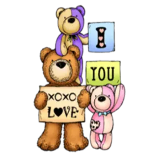 Хлопковый медведь @StikerDi whatsapp stickers