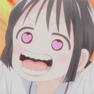 🎲 anime, schattig, meisje, liefde, hartjesogen telegram sticker