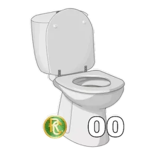 0️⃣ 00 Inodoro, Baño, Fontanería, Grifería, Aseo telegram sticker