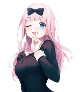 😋 Chika Fujiwara Kaguya-sama: Love Is War Anime, Chika Fujiwara, Kaguya Sama, Love is War, Chica, Linda, Guiño whatsapp sticker