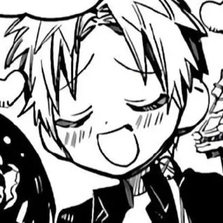 🧡 Anime, Mangá, Fofo, Menino, Feliz, Ilustração telegram sticker