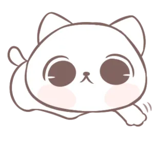 😕 gato, animal, fofo, gatinho, kawaii, desenho animado whatsapp sticker