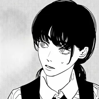 🖤 Makima Chainsaw Man Anime, Manga, Makima, Chainsaw Man, Personaggio, Donna whatsapp sticker