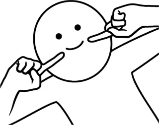 🙂 sticker, person, cartoon, white telegram sticker