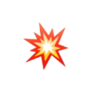 💥 explosão, estrela, boom, vermelho, amarelo telegram sticker