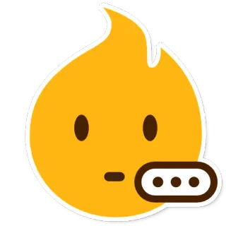 😐 emoji, face, flame, fire, expression, digital, icon, sticker whatsapp sticker