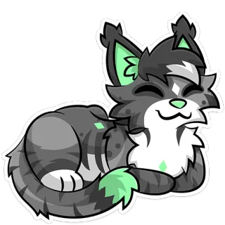 ☺️ kat, cartoon, dier, slapen, lief, huisdier, kitten telegram sticker