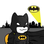👌 Batman 蝙蝠侠, 超级英雄, 卡通, 面具, 蝙蝠信号, DC漫画 telegram sticker