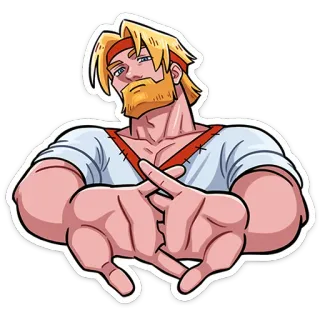 ⭐ sticker, man, character, pose, gesture, cartoon telegram sticker