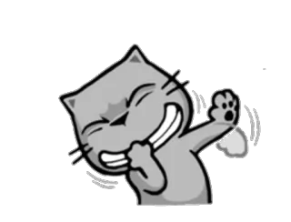 😁 Katze, Sticker, Cartoon, Tier telegram sticker