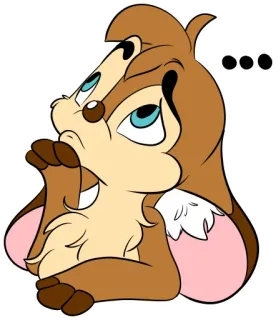💭 ... Dessin animé, Tamia, Réflexion, Mignon, Disney telegram sticker