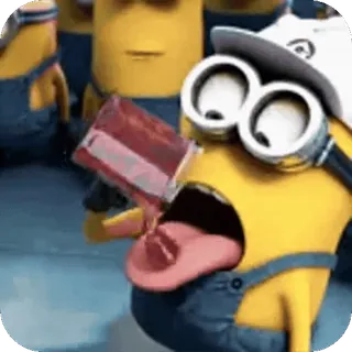 ๐ Minion Despicable Me minions, despicable me, cartoon, eating, animation, funny, yellow, cute telegram sticker