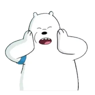 🐼 Ice Bear We Bare Bears urso, desenho animado, urso polar, We Bare Bears, série de TV, adesivo telegram sticker
