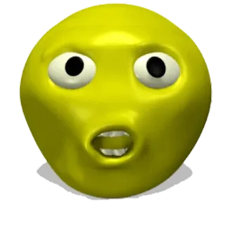 😦 表情符号, 震惊, 表情, 黄色 telegram sticker