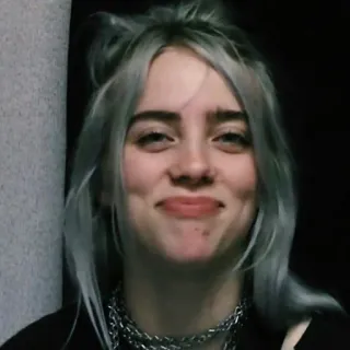 😅 Billie Eilish Billie Eilish, singer, musician, celebrity, pop star telegram sticker