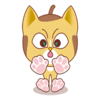 😨 Cartoon, Katze, Tier, Sticker, Süß, Lustig telegram sticker