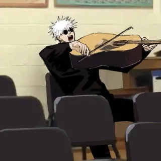 🎻 Satoru Gojo Jujutsu Kaisen Anime, Manga, Gojo Satoru, Jujutsu Kaisen, Skrzypce, Gitara whatsapp sticker