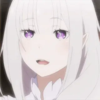 🤍 Echidna Re:Zero Anime, Ragazza, Strega, Carino, Kawaii telegram sticker