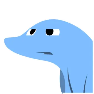 😑 dinosaurio, dibujo animado, animal, azul, gracioso, meme telegram sticker