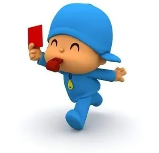 ☀️ Pocoyo Мультфильм, Красная карточка, Анимированный, Ребенок, Игра telegram sticker