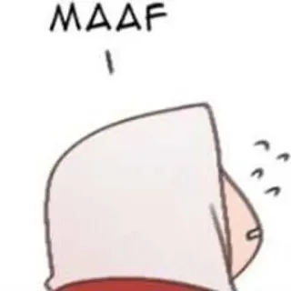 ℹ️ MAAF kartun, permintaan maaf, muslim, maaf, memaafkan telegram sticker