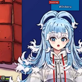 🌊 #OnaAeru vtuber, anime, character, digital art, avatar telegram sticker